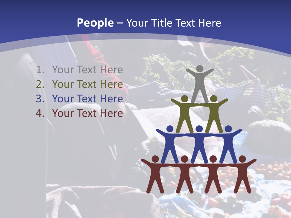 A Group Of People Sitting Around A Table Full Of Vegetables PowerPoint Template