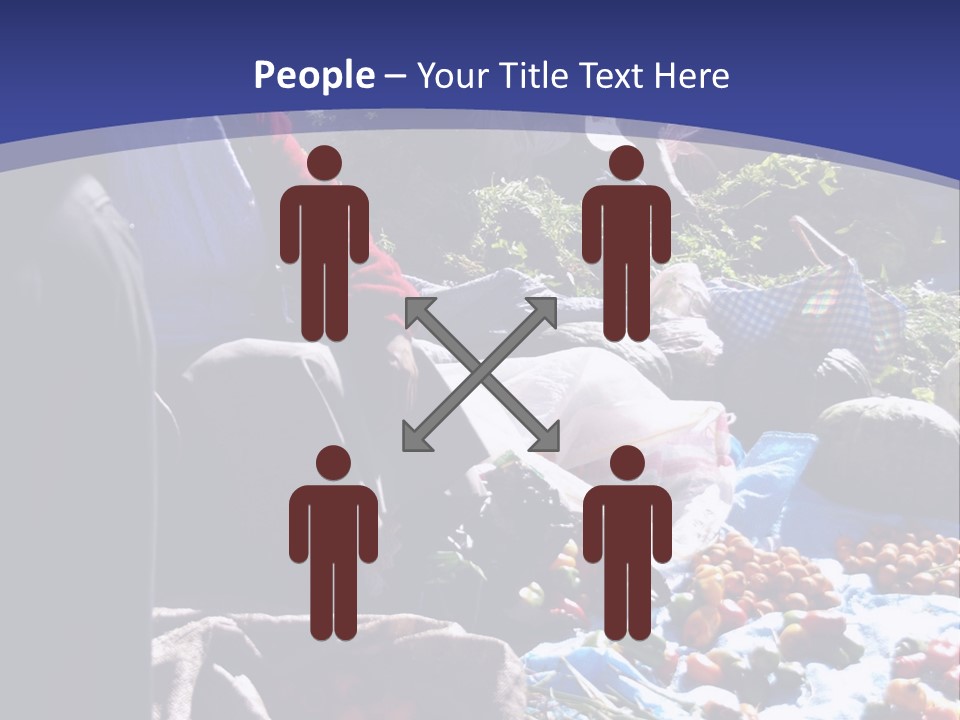 A Group Of People Sitting Around A Table Full Of Vegetables PowerPoint Template