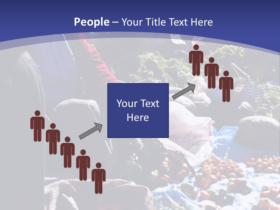 A Group Of People Sitting Around A Table Full Of Vegetables PowerPoint Template