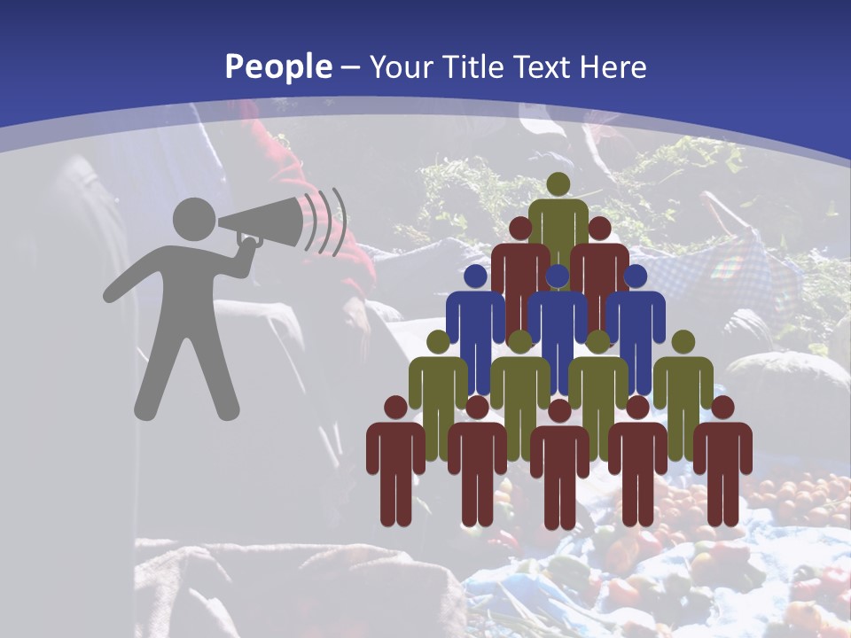 A Group Of People Sitting Around A Table Full Of Vegetables PowerPoint Template