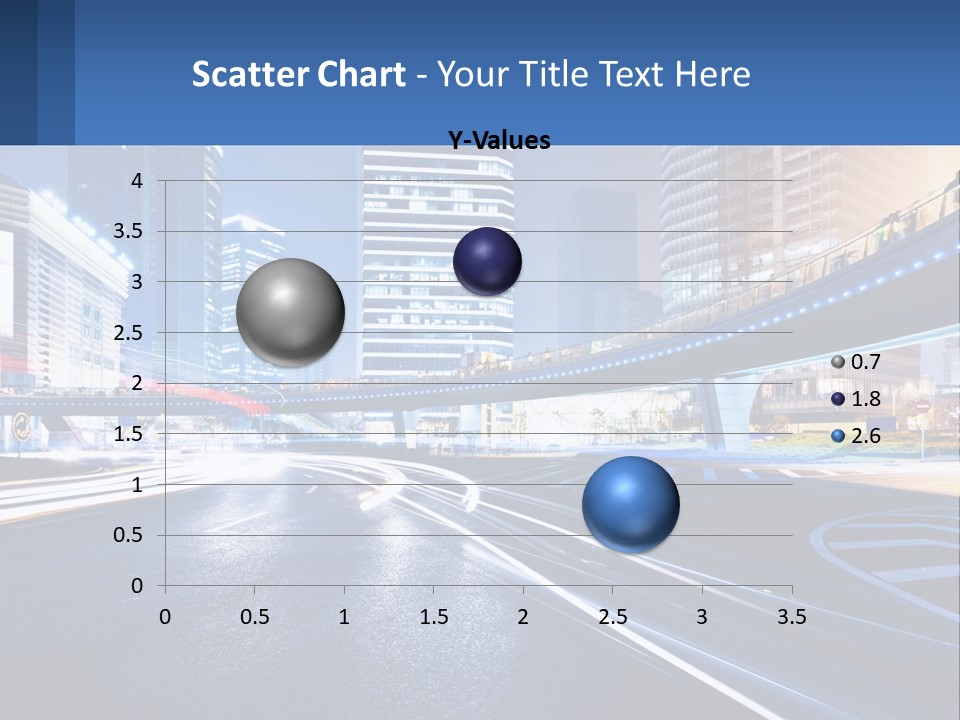 A City Street At Night With A Bridge Over It PowerPoint Template