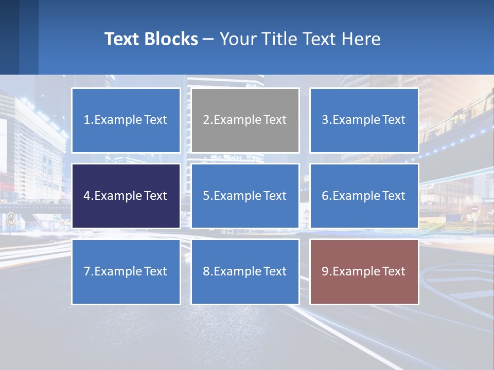 A City Street At Night With A Bridge Over It PowerPoint Template