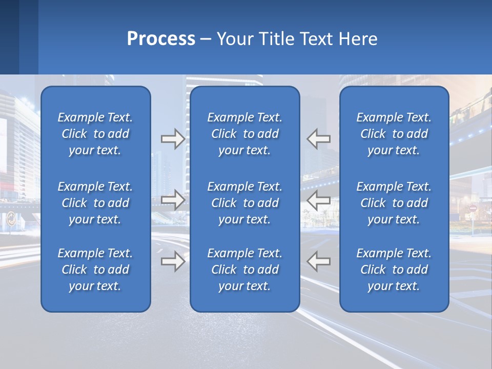A City Street At Night With A Bridge Over It PowerPoint Template