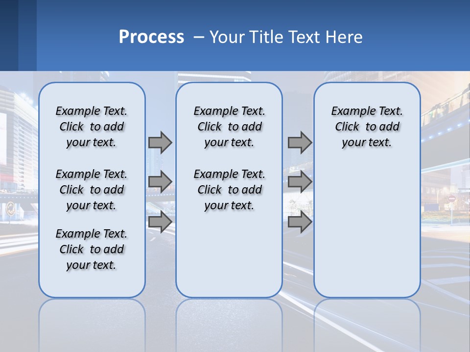 A City Street At Night With A Bridge Over It PowerPoint Template