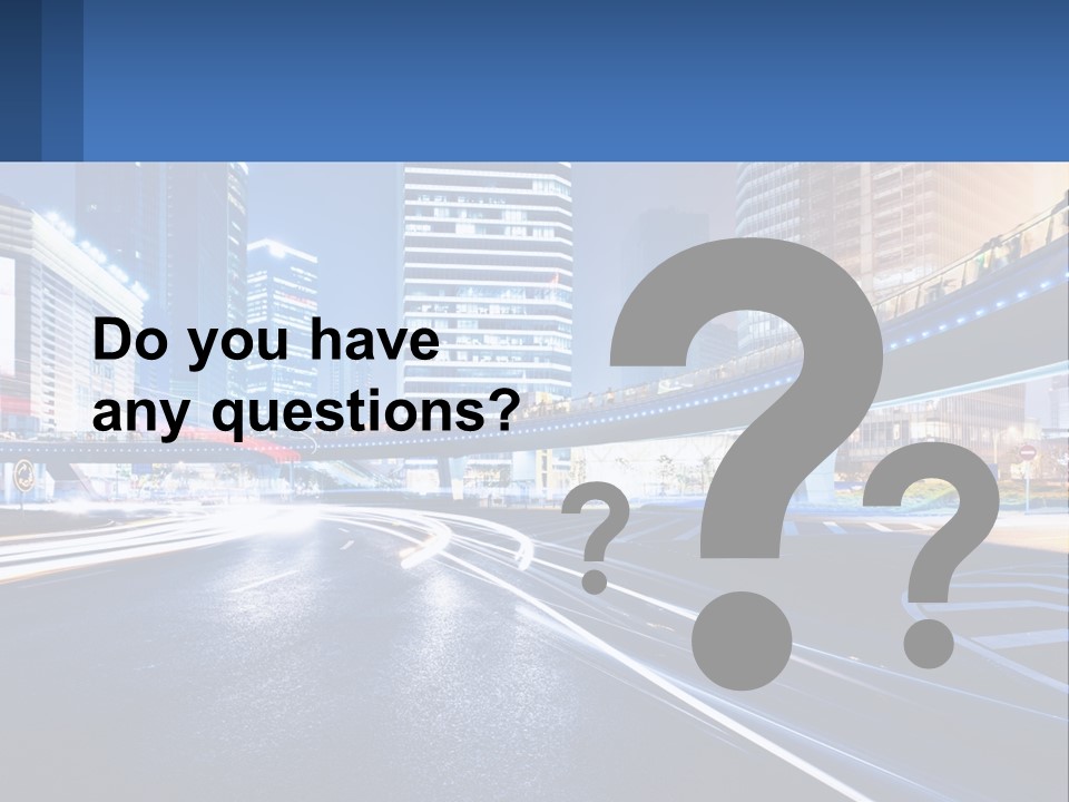 A City Street At Night With A Bridge Over It PowerPoint Template