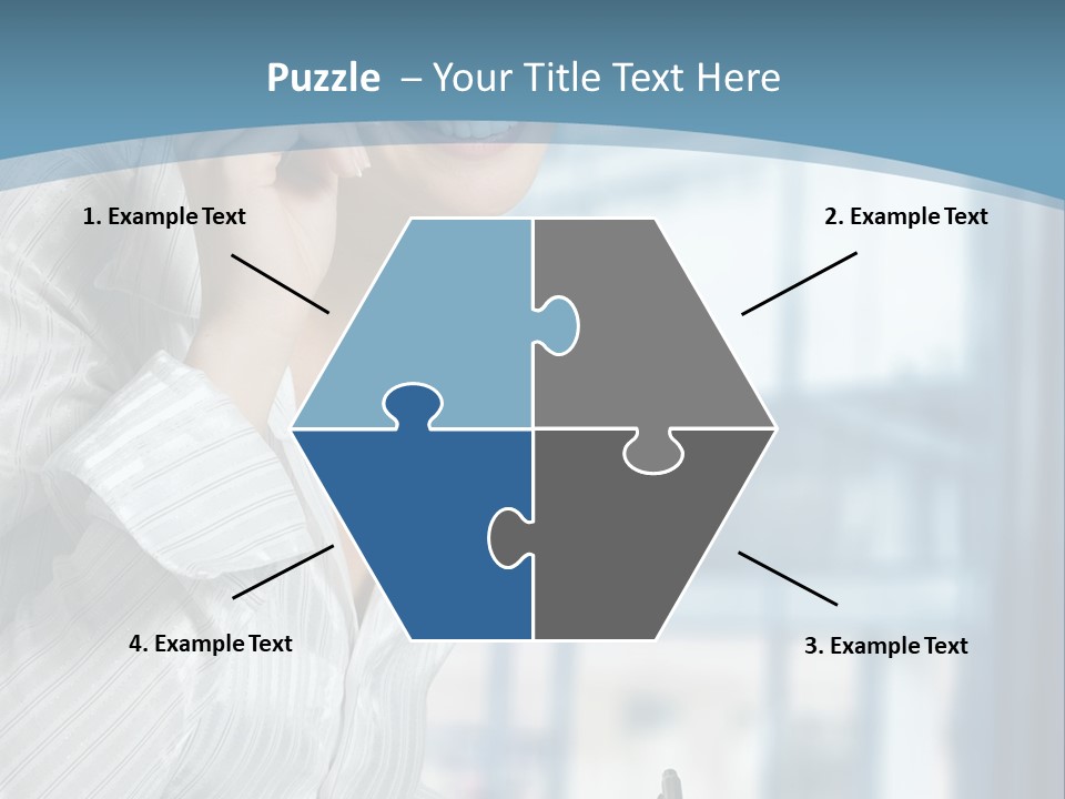 A Woman Sitting At A Desk Writing On A Piece Of Paper PowerPoint Template
