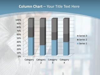 A Woman Sitting At A Desk Writing On A Piece Of Paper PowerPoint Template