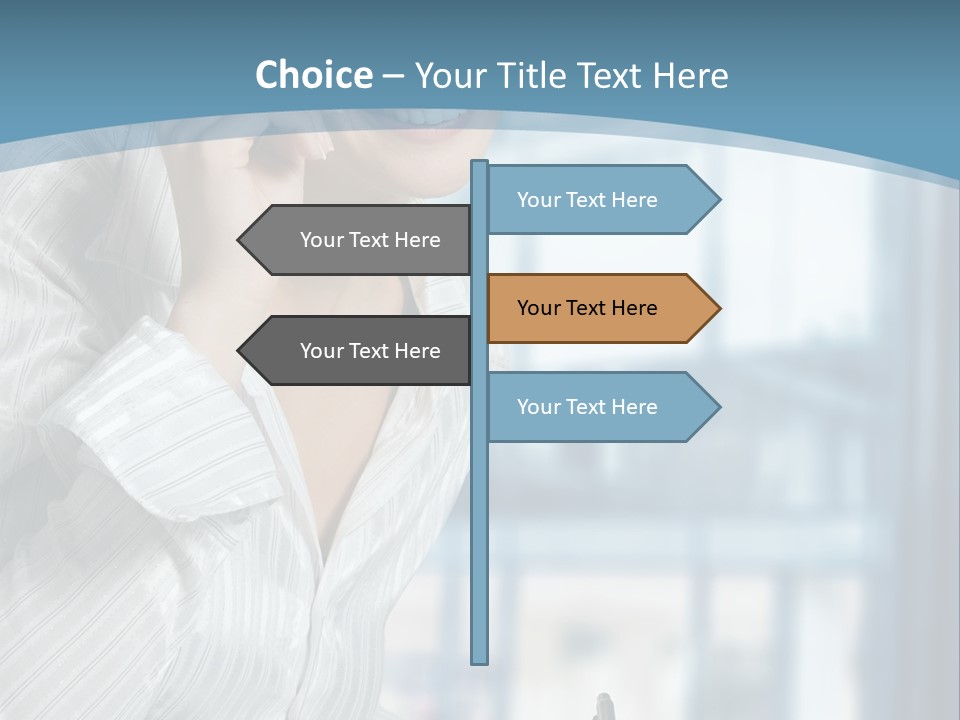 A Woman Sitting At A Desk Writing On A Piece Of Paper PowerPoint Template
