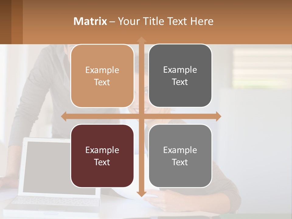 A Man And A Woman Looking At A Laptop Screen PowerPoint Template