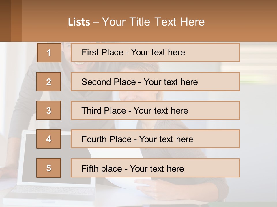 A Man And A Woman Looking At A Laptop Screen PowerPoint Template