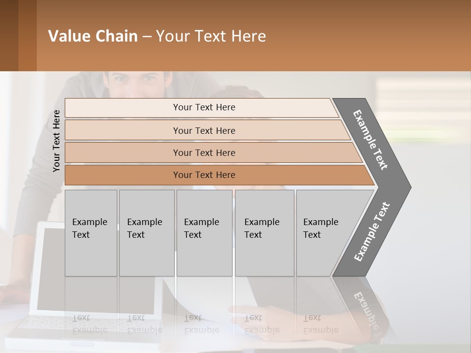A Man And A Woman Looking At A Laptop Screen PowerPoint Template