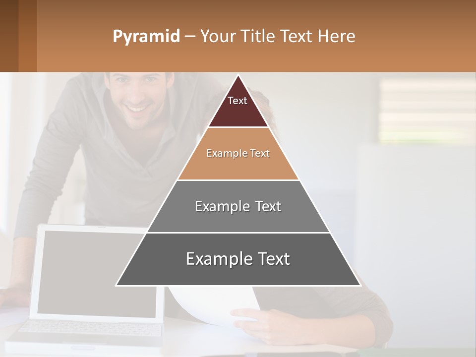 A Man And A Woman Looking At A Laptop Screen PowerPoint Template