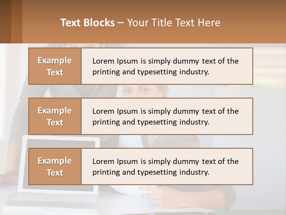 A Man And A Woman Looking At A Laptop Screen PowerPoint Template