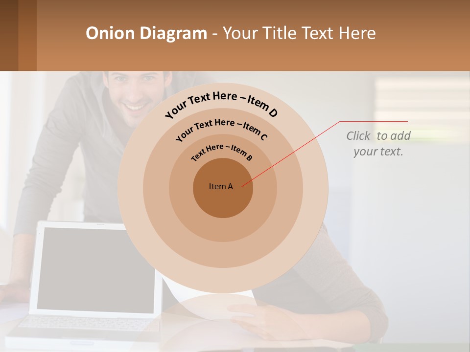 A Man And A Woman Looking At A Laptop Screen PowerPoint Template