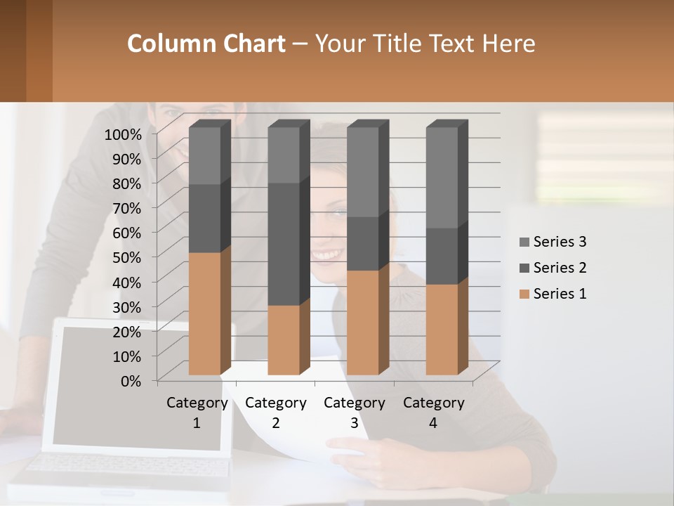 A Man And A Woman Looking At A Laptop Screen PowerPoint Template