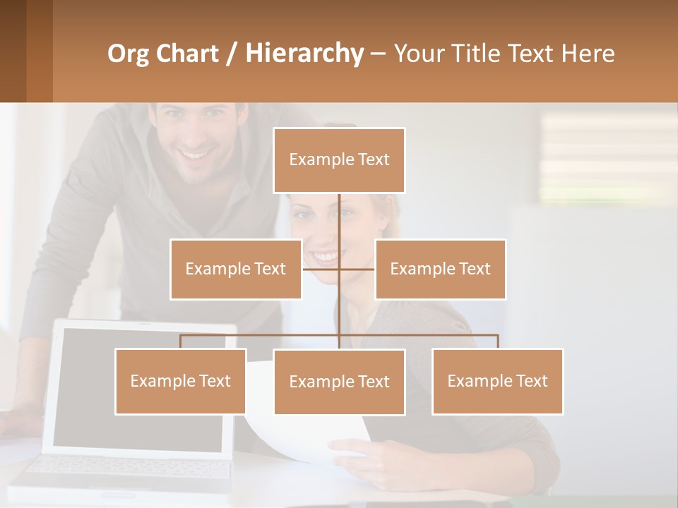 A Man And A Woman Looking At A Laptop Screen PowerPoint Template