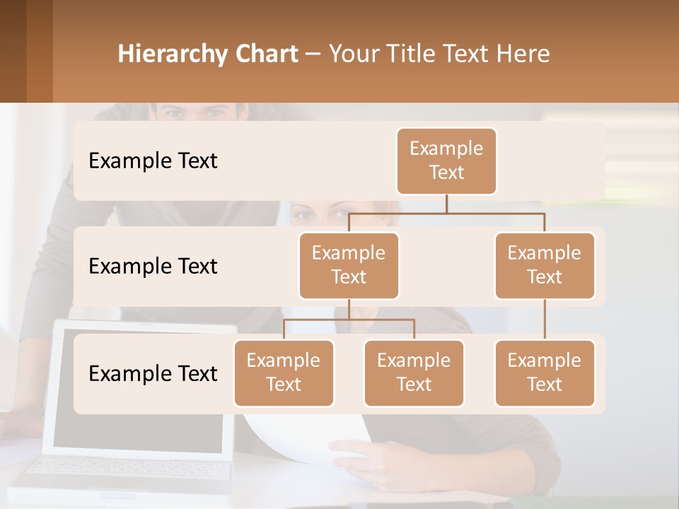 A Man And A Woman Looking At A Laptop Screen PowerPoint Template