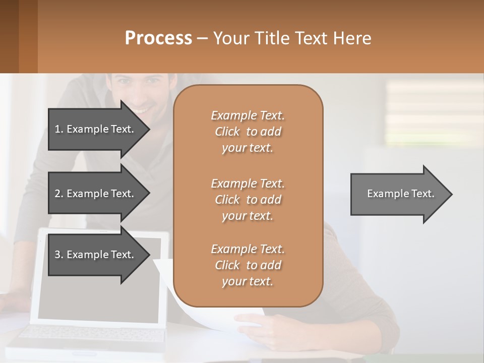 A Man And A Woman Looking At A Laptop Screen PowerPoint Template