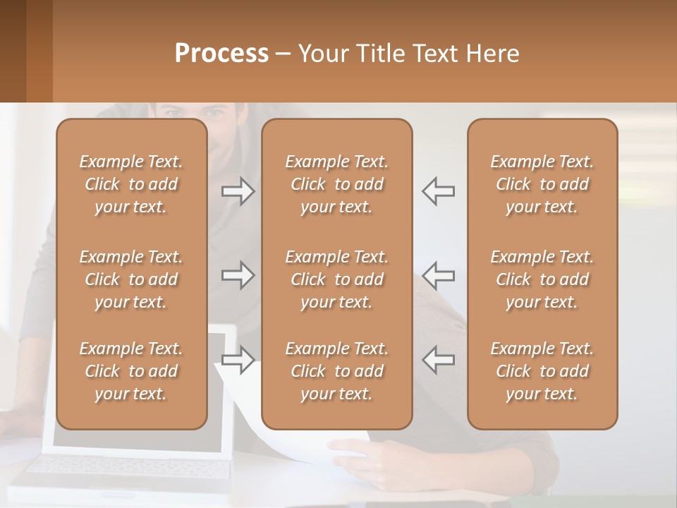 A Man And A Woman Looking At A Laptop Screen PowerPoint Template