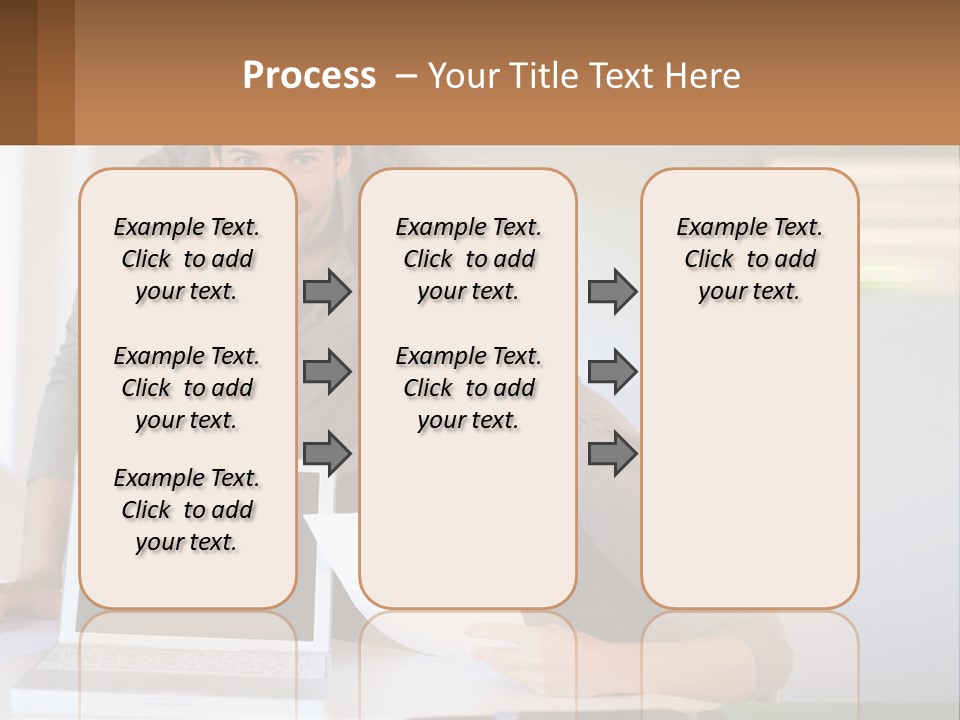 A Man And A Woman Looking At A Laptop Screen PowerPoint Template