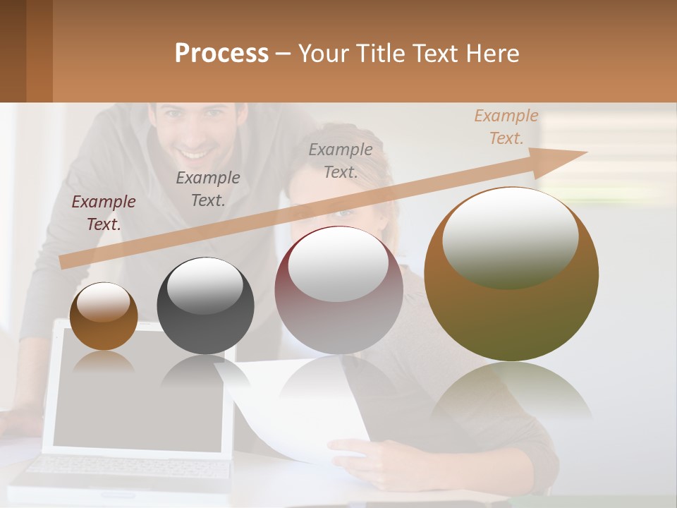 A Man And A Woman Looking At A Laptop Screen PowerPoint Template