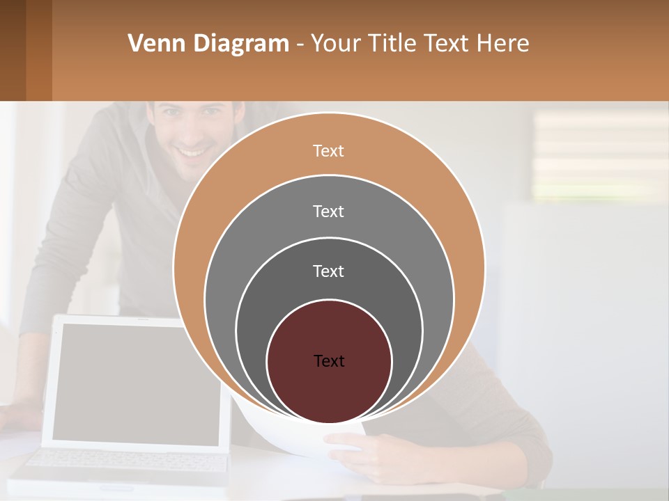 A Man And A Woman Looking At A Laptop Screen PowerPoint Template