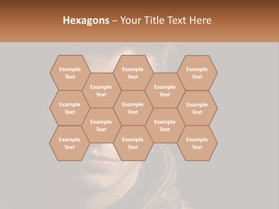 A Man In A Brown Jacket Is Looking At The Camera PowerPoint Template