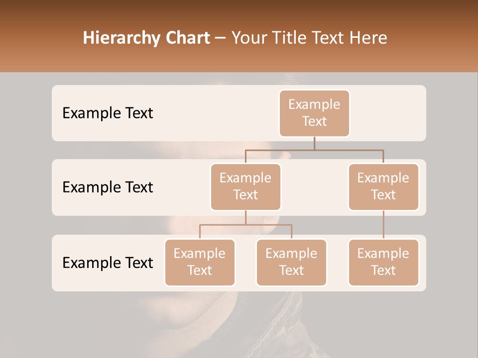 A Man In A Brown Jacket Is Looking At The Camera PowerPoint Template