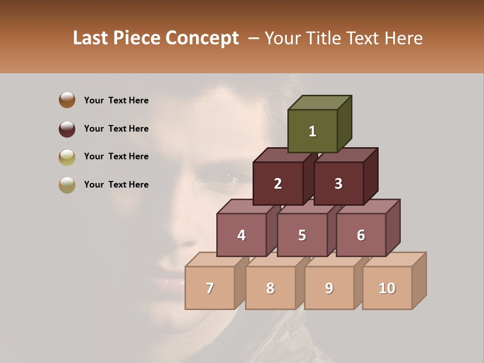 A Man In A Brown Jacket Is Looking At The Camera PowerPoint Template