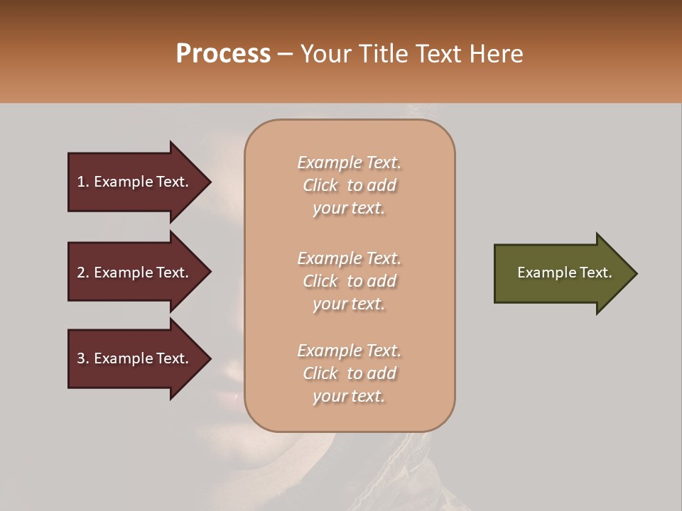 A Man In A Brown Jacket Is Looking At The Camera PowerPoint Template