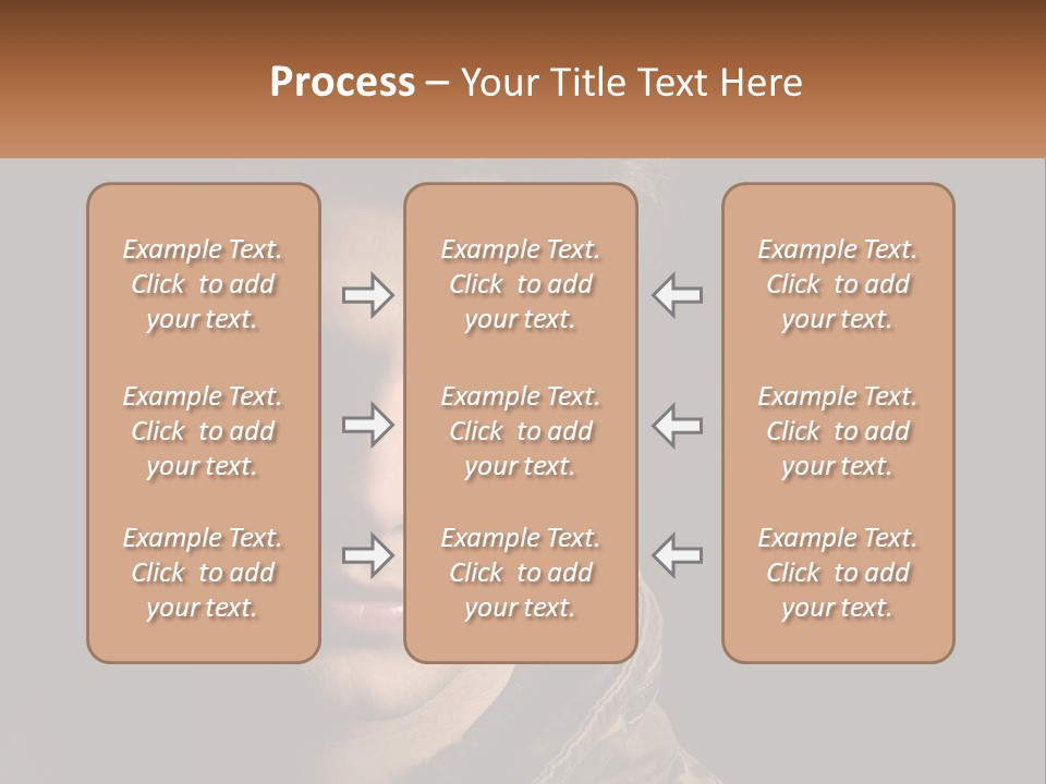 A Man In A Brown Jacket Is Looking At The Camera PowerPoint Template