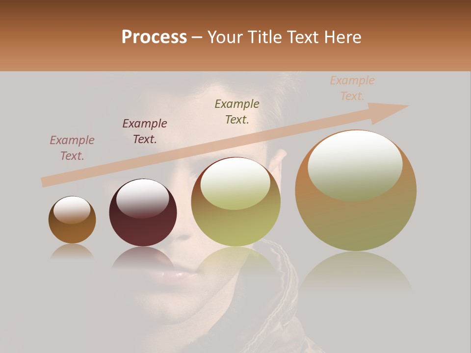 A Man In A Brown Jacket Is Looking At The Camera PowerPoint Template