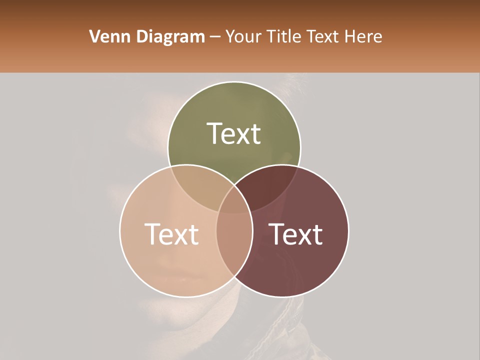 A Man In A Brown Jacket Is Looking At The Camera PowerPoint Template