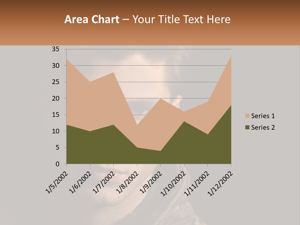 A Man In A Brown Jacket Is Looking At The Camera PowerPoint Template