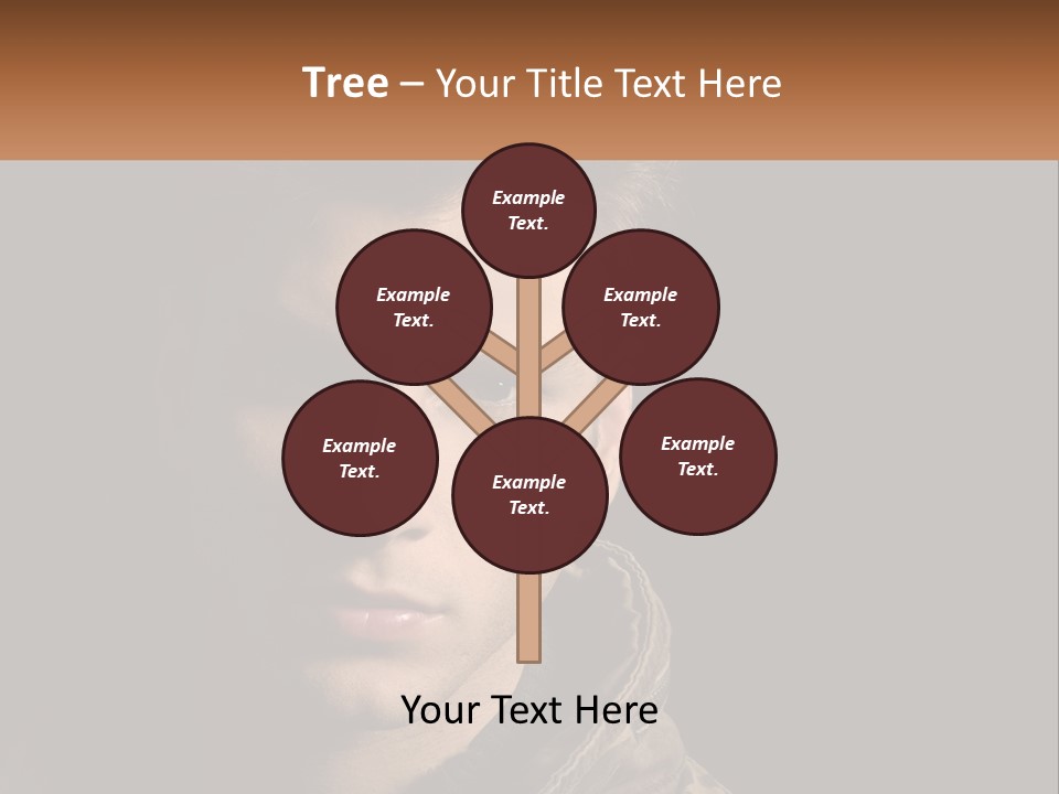 A Man In A Brown Jacket Is Looking At The Camera PowerPoint Template