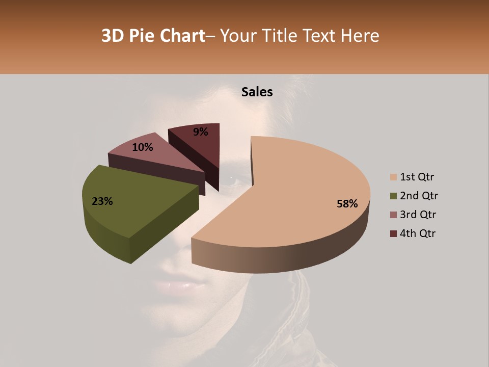 A Man In A Brown Jacket Is Looking At The Camera PowerPoint Template
