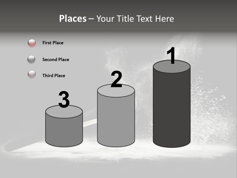 A Black And White Photo Of A Brush With Powder Coming Out Of It PowerPoint Template