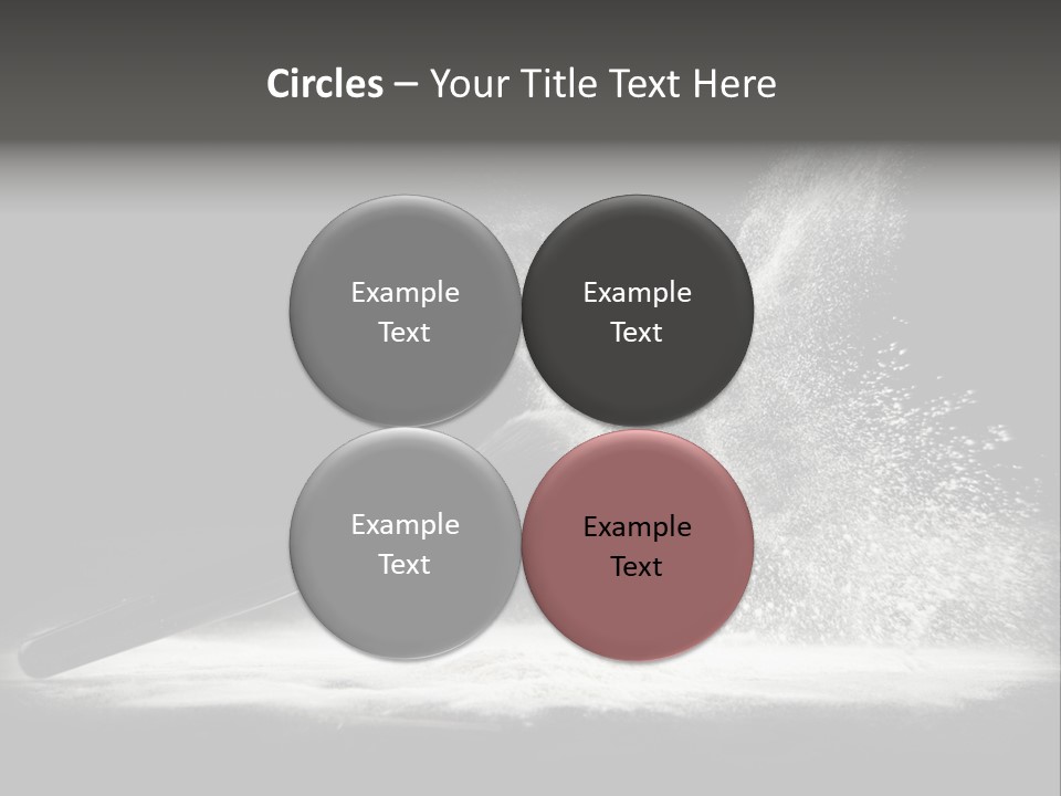 A Black And White Photo Of A Brush With Powder Coming Out Of It PowerPoint Template