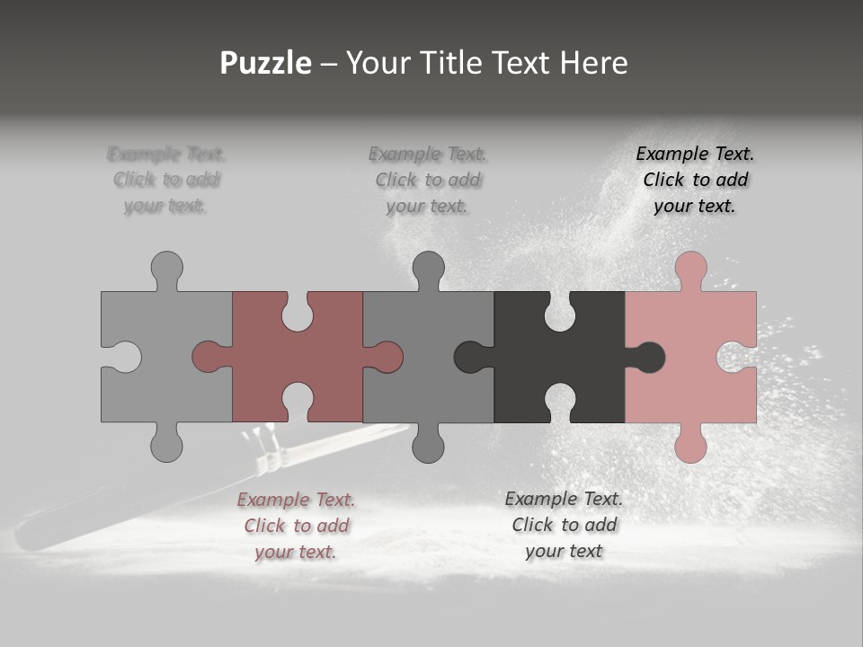 A Black And White Photo Of A Brush With Powder Coming Out Of It PowerPoint Template