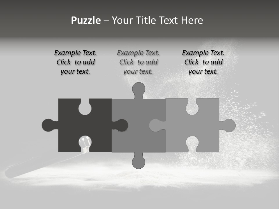 A Black And White Photo Of A Brush With Powder Coming Out Of It PowerPoint Template