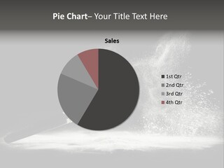 A Black And White Photo Of A Brush With Powder Coming Out Of It PowerPoint Template