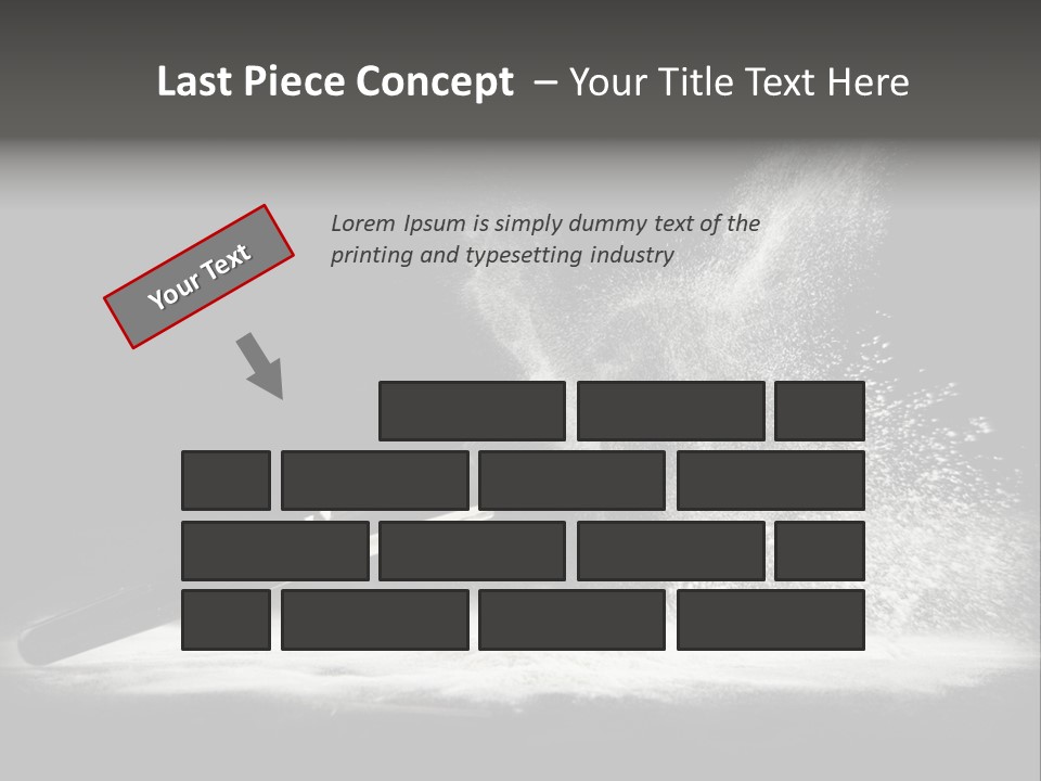 A Black And White Photo Of A Brush With Powder Coming Out Of It PowerPoint Template
