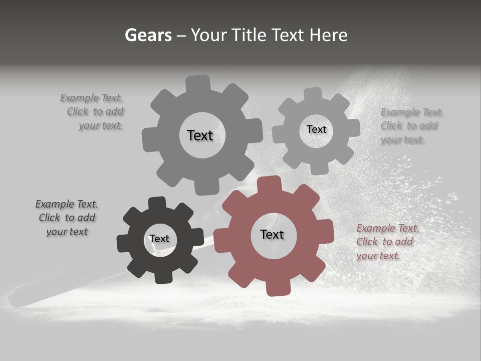 A Black And White Photo Of A Brush With Powder Coming Out Of It PowerPoint Template