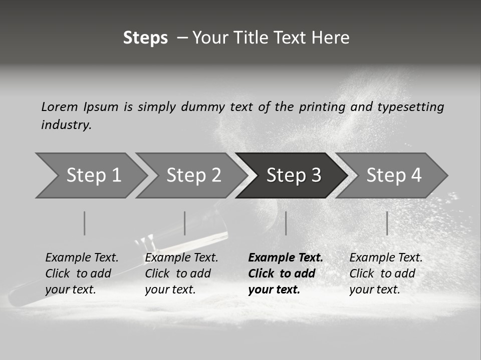 A Black And White Photo Of A Brush With Powder Coming Out Of It PowerPoint Template