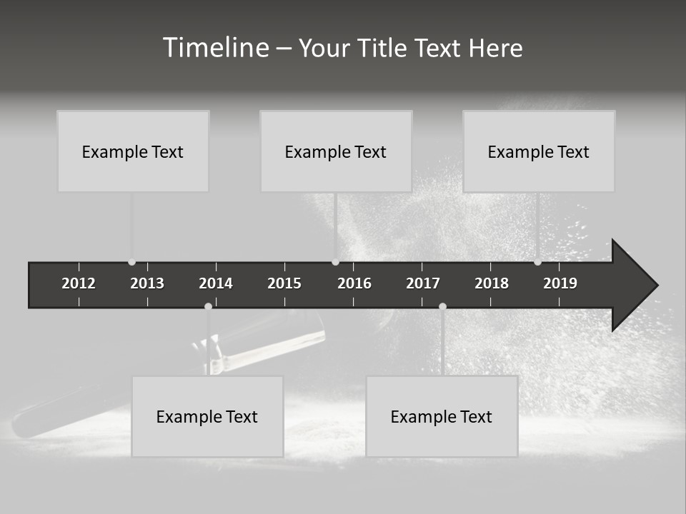 A Black And White Photo Of A Brush With Powder Coming Out Of It PowerPoint Template