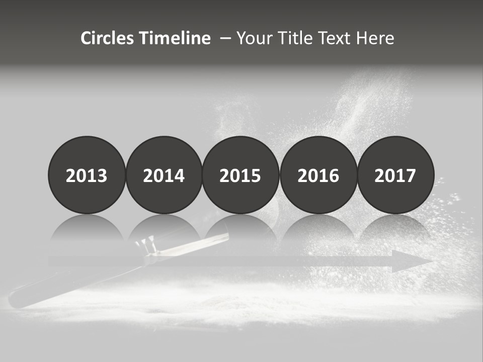 A Black And White Photo Of A Brush With Powder Coming Out Of It PowerPoint Template