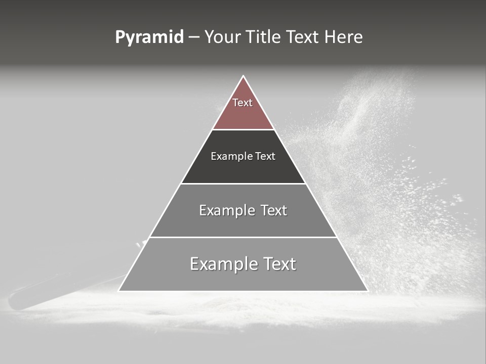 A Black And White Photo Of A Brush With Powder Coming Out Of It PowerPoint Template