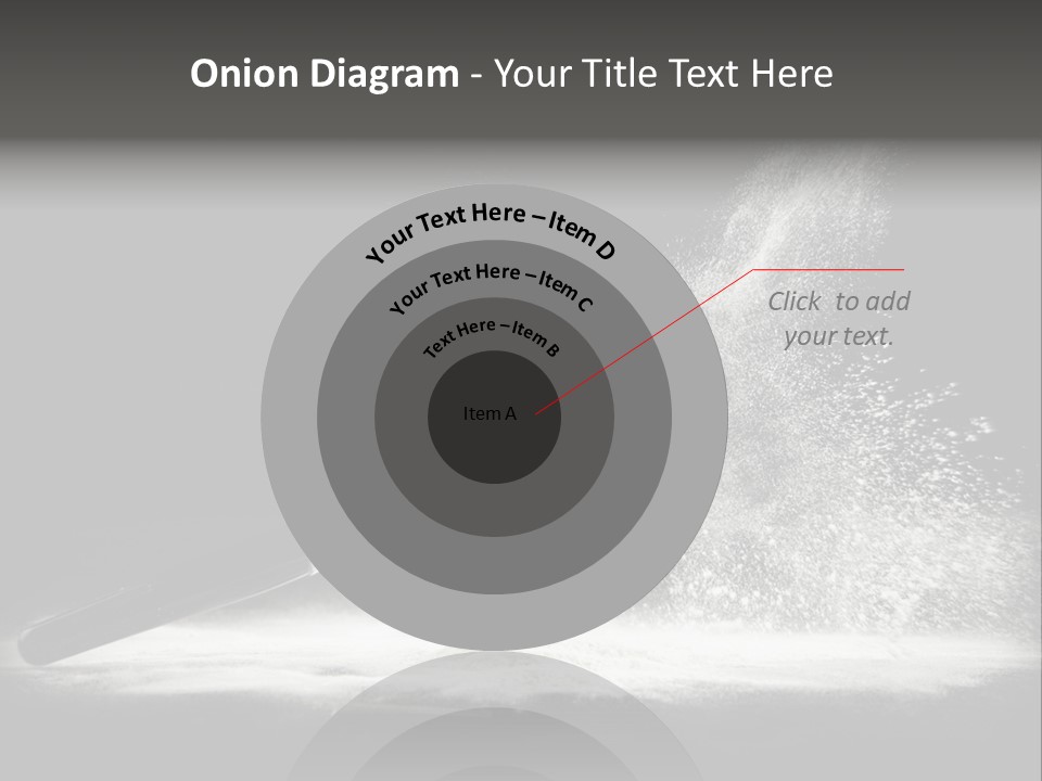 A Black And White Photo Of A Brush With Powder Coming Out Of It PowerPoint Template