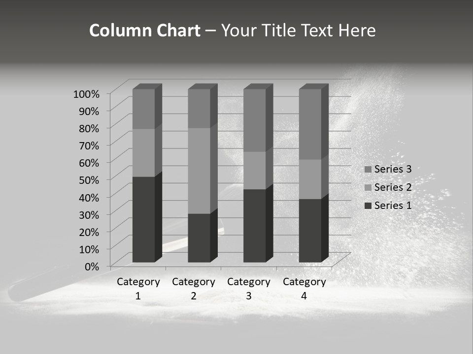 A Black And White Photo Of A Brush With Powder Coming Out Of It PowerPoint Template