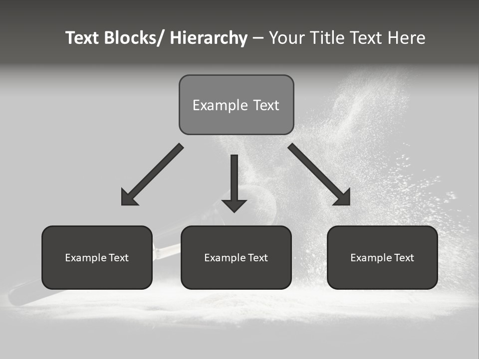 A Black And White Photo Of A Brush With Powder Coming Out Of It PowerPoint Template